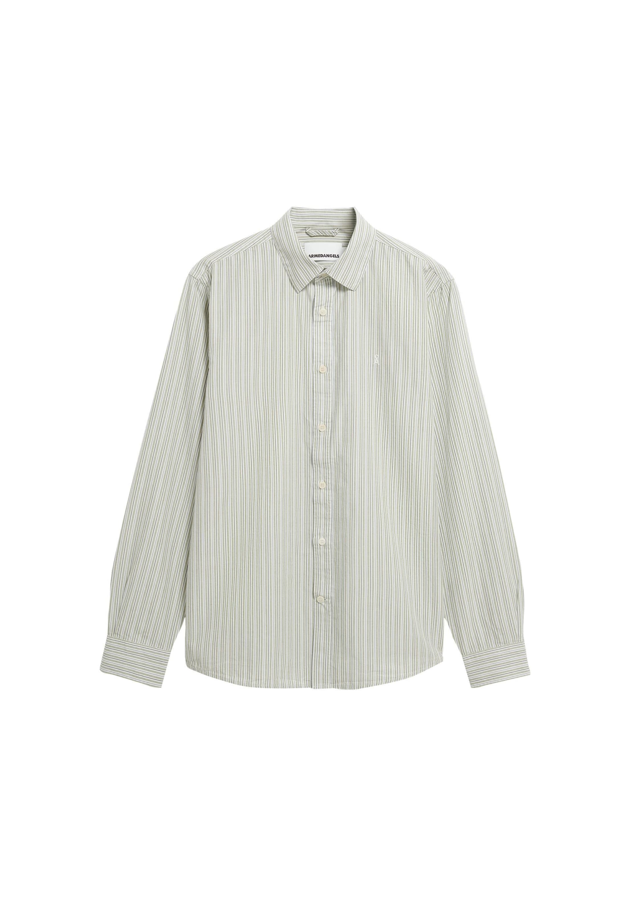 

ARMEDANGELS Рубашка на пуговицах Comfort Fit в зеленом цвете
