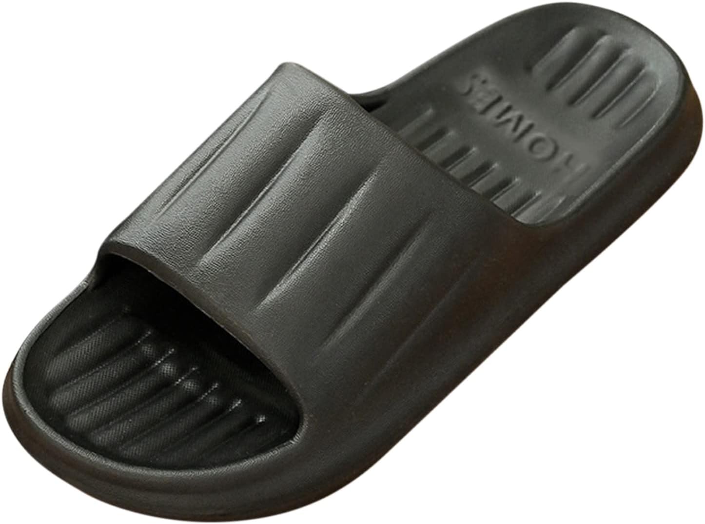 

Мужские тапочки на все сезоны, плоская подошва, легкие, для дома и ванной, антискользящие, комфортные, размер 13 Generic, черный