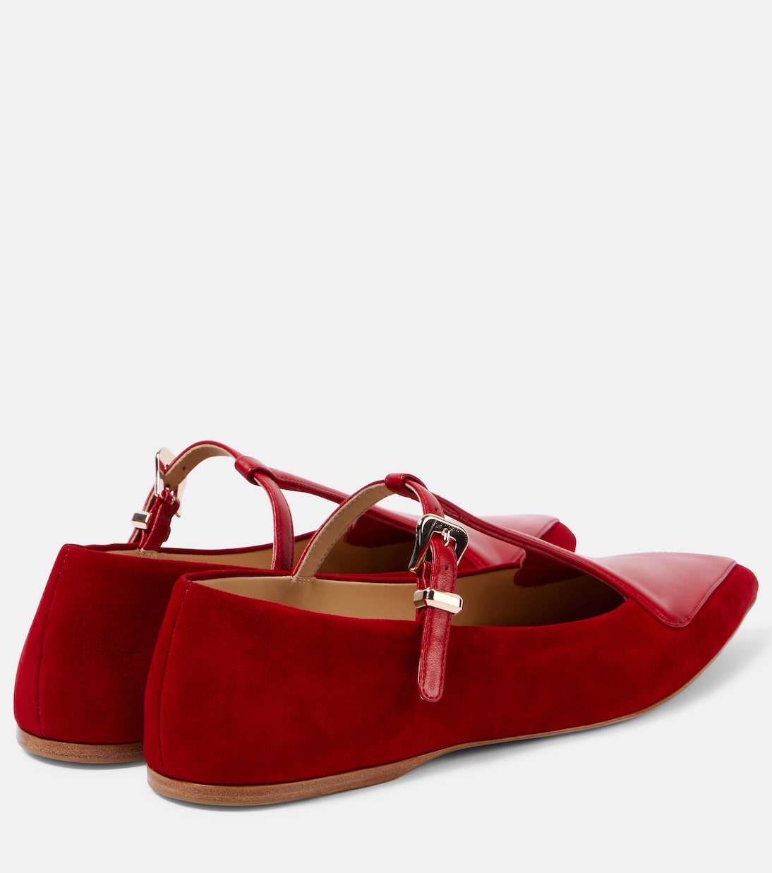 Туфли Мэри Джейн из кожи и замши Liv Gabriela Hearst, Scarlet Red — фото 2