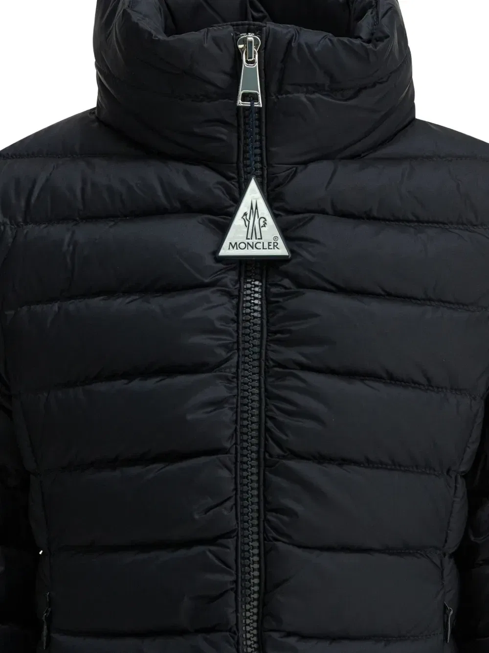 Стеганое пальто с капюшоном Moncler Enfant, черный — фото 4