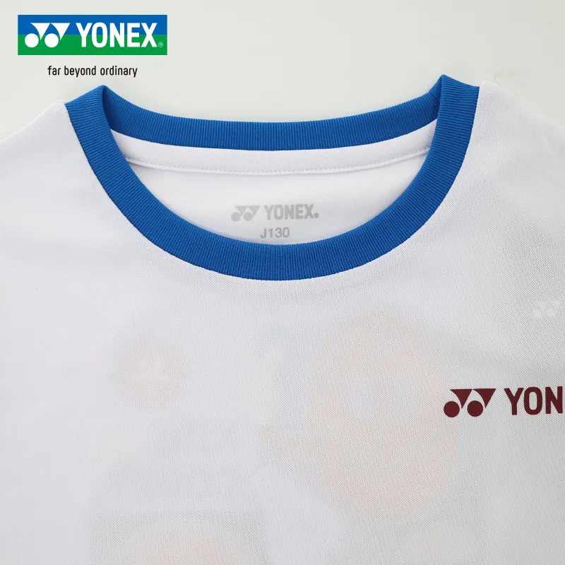 Детская футболка с круглым вырезом YONEX, White — фото 4