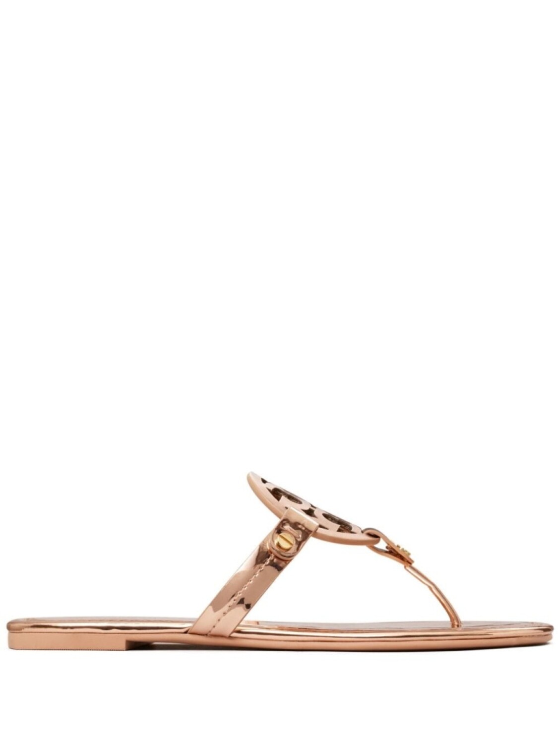 Tory Burch сандалии Miller с эффектом металлик, розовый