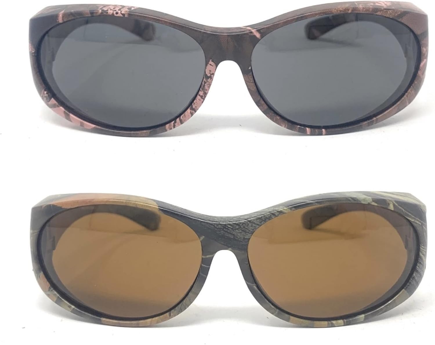 

Универсальные поляризованные очки, подходят для ношения поверх солнцезащитных очков камуфляжной расцветки. Носятся поверх обычных очков Incredible Bargains, Pink/Green Camo