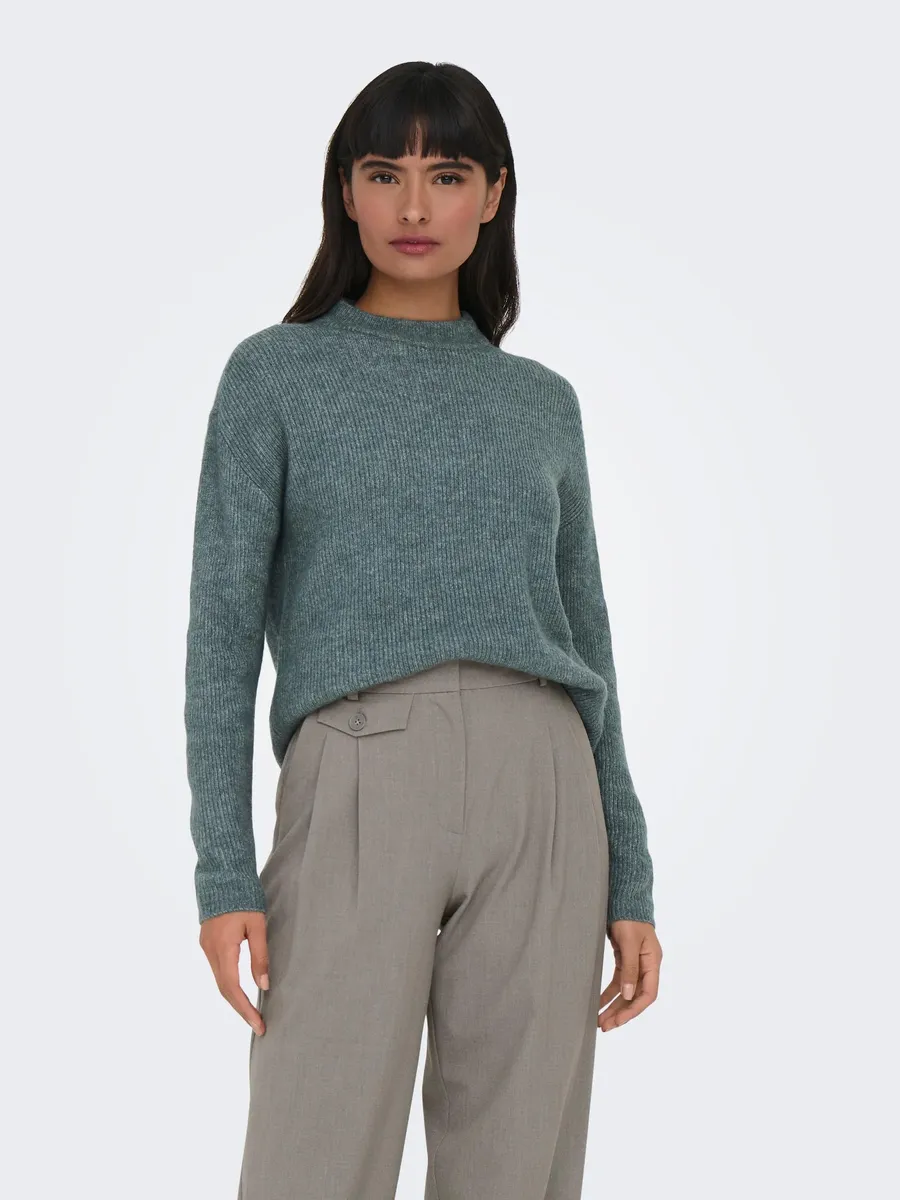 

Only вязаный свитер "ONLCAMILLA O-NECK L/S PULLOVER KNT", зеленый