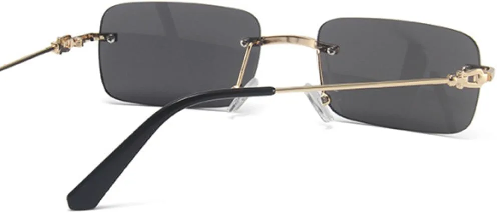 

Ретро солнцезащитные очки для женщин, модные, без оправы, с градиентным переходом цвета, солнцезащитные очки с линзами, женские безрамочные очки DSXLY, 1