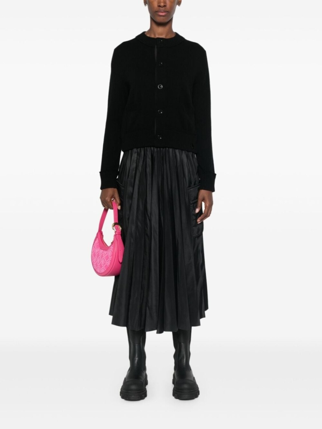 

Sacai шерстяной кардиган, черный