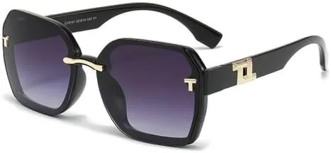 

Модные квадратные солнцезащитные очки 2026 года для женщин и мужчин, металлическая оправа, солнцезащитные очки с защитой от УФ-излучения UV400 MTZJH, Gradient Black