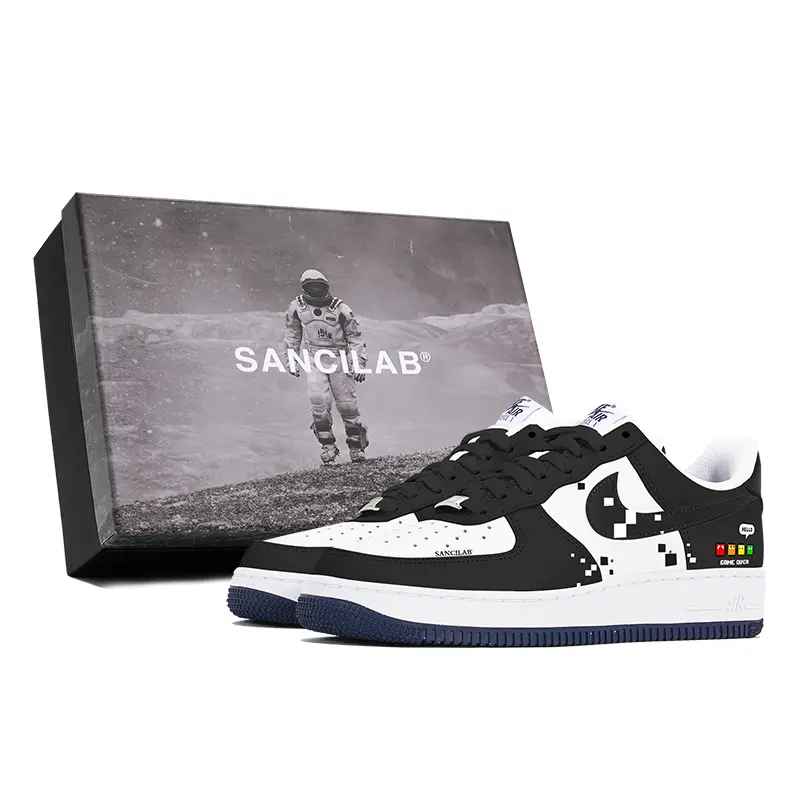 

Кроссовки Air Force 1 для скейтбординга мужские низкие черный/белый Nike