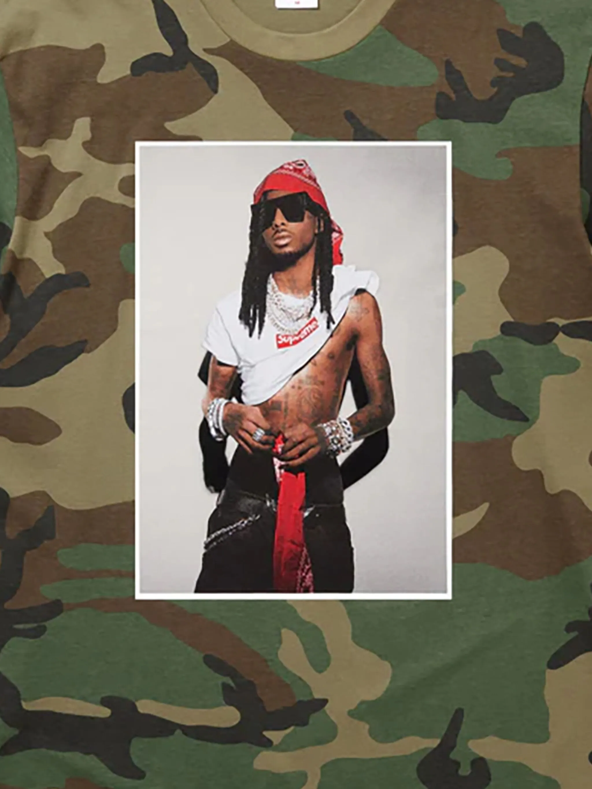 Футболка Stadium Playboi Carti Camo Supreme, зеленый — фото 2