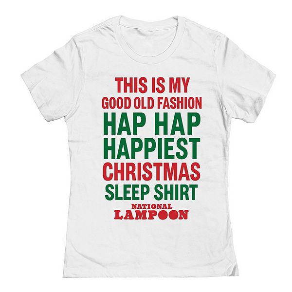 

Футболка с принтом National Lampoon's Christmas Vacation Hap Hap Happiest Christmas Licensed Character