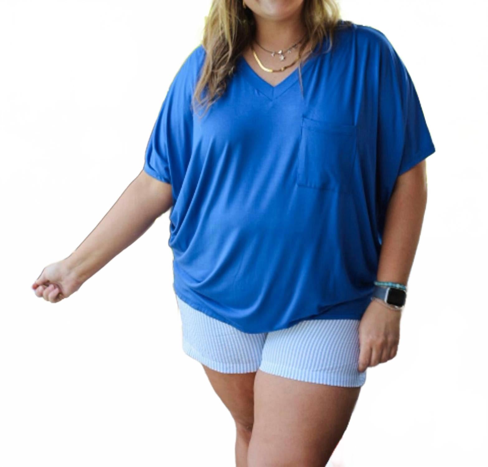 

Think It Through Карманный топ в королевском цвете Adrienne, Royal