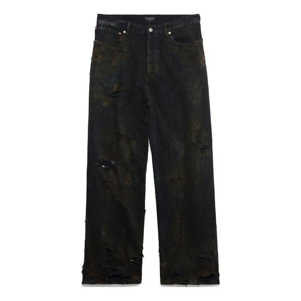 

Брюки super destroyed baggy pants 'black' Balenciaga, черный