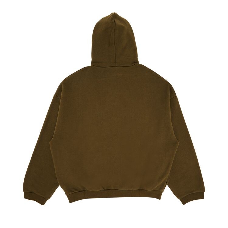 Худи Fear of God Essentials Fleece Hoodie Olive, зеленый — фото 2