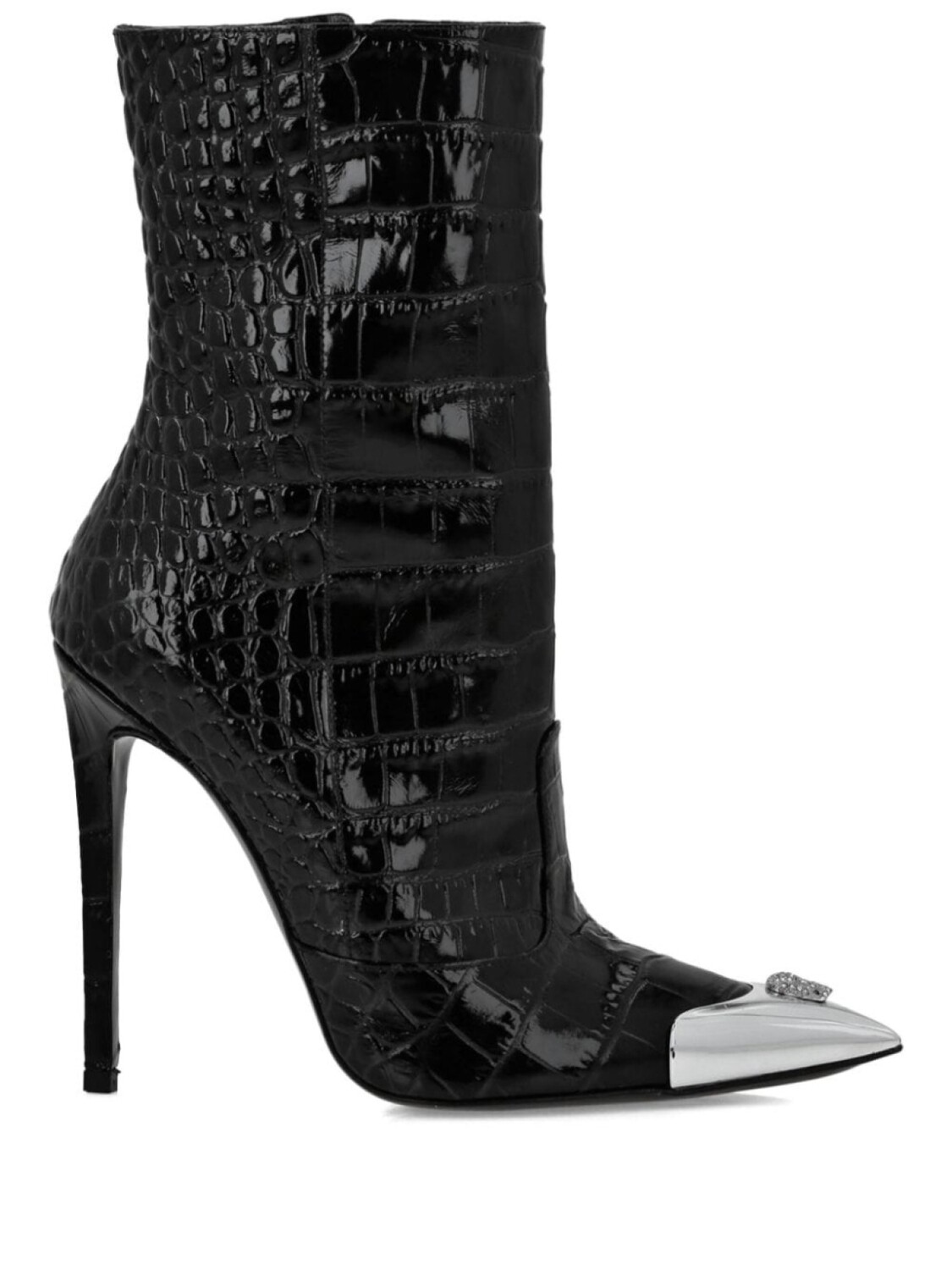 

Philipp Plein ботильоны с тиснением под кожу крокодила, черный