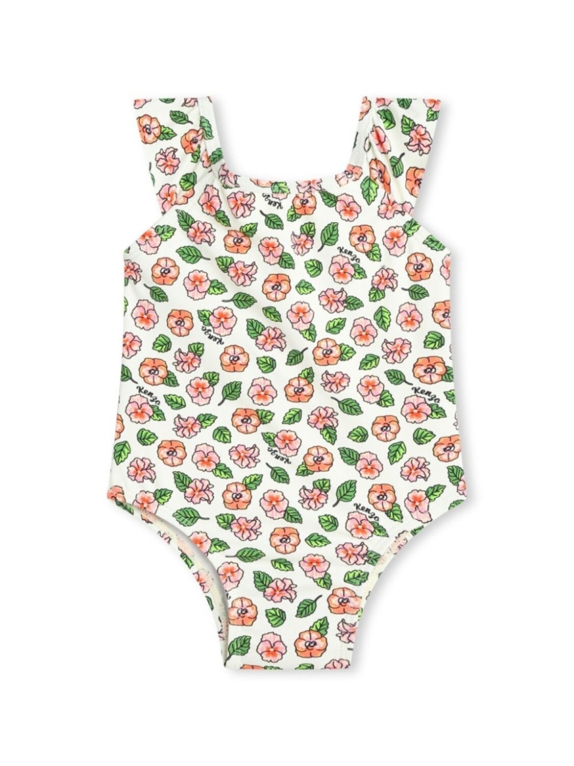 

Kenzo Kids купальник с цветочным принтом, белый