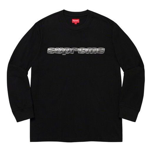 

Толстовка fw19 week 3 chrome logo l/s top logo Supreme, черный