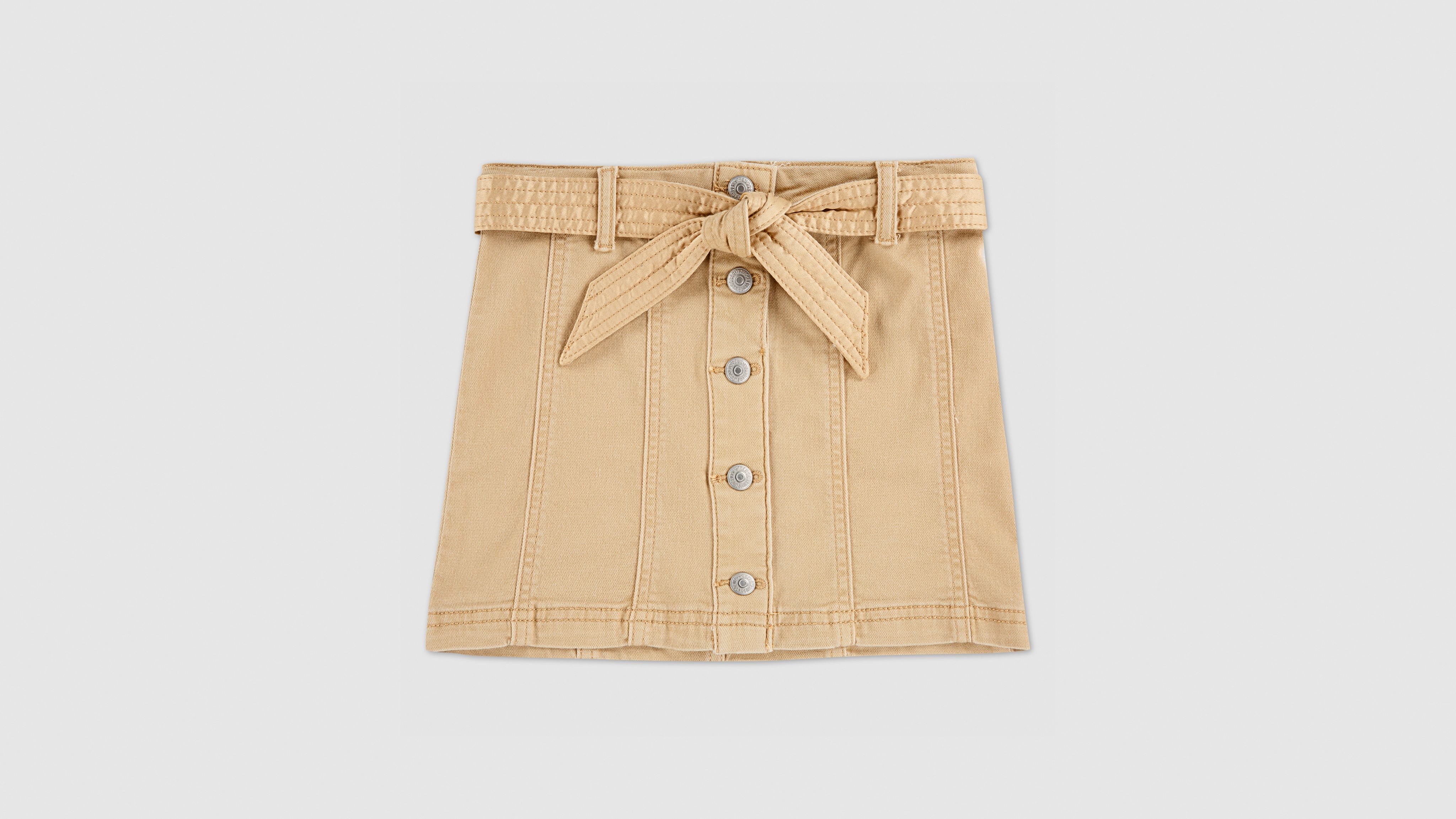 

Юбка А-силуэта с атласным поясом для маленьких девочек 4-6 лет Levi's, Curds And Whey - Beige