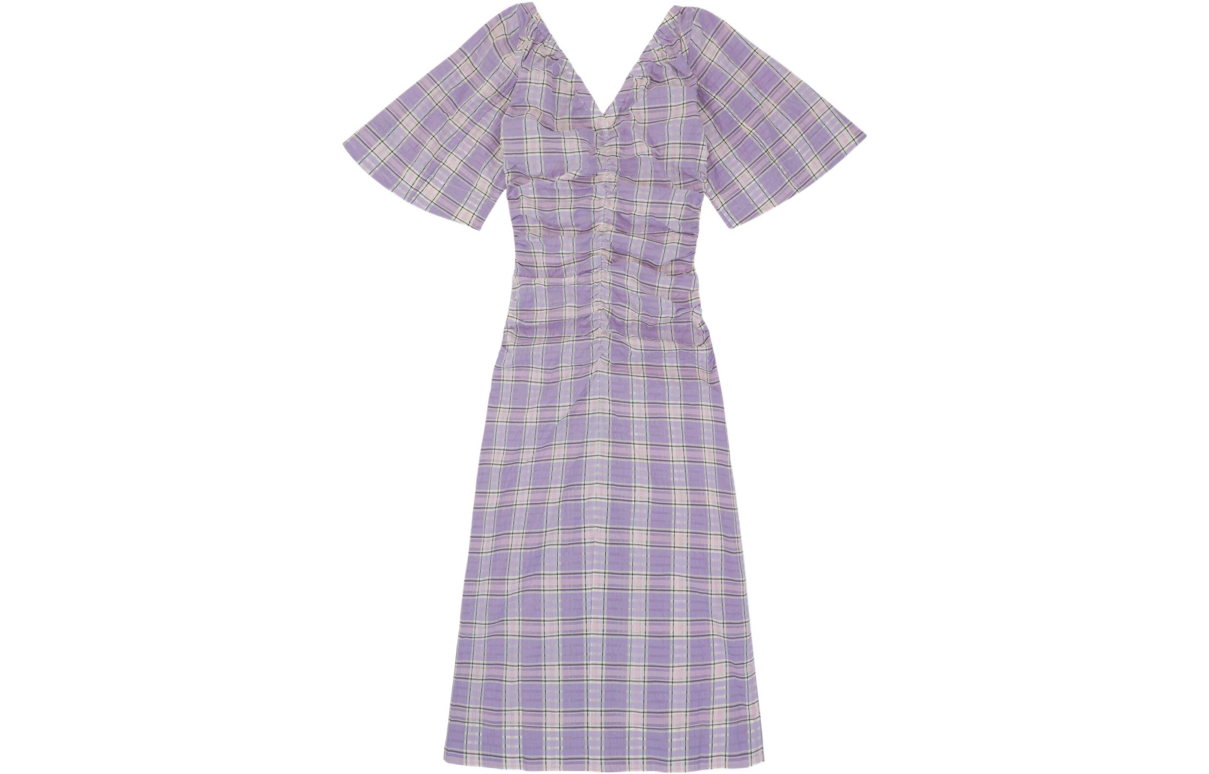 

Футболка с короткими рукавами женская фиолетовая GANNI