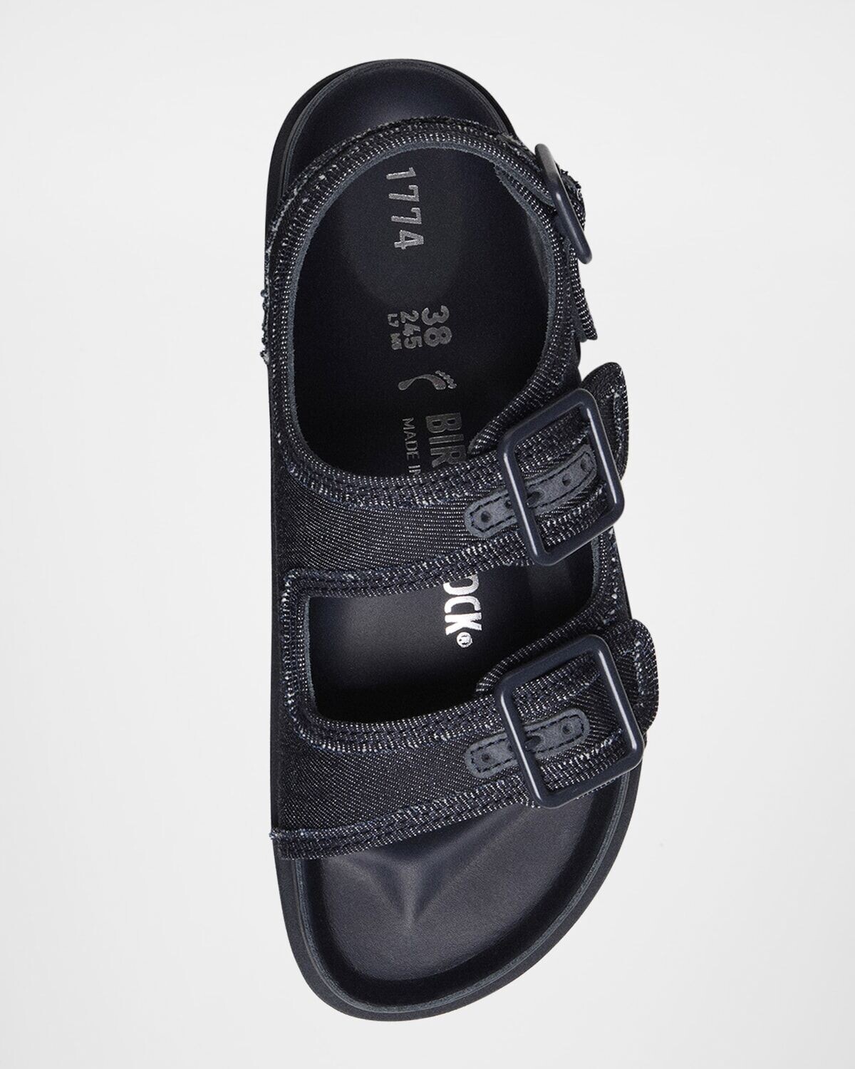 Сандалии Milano Denim с двойной пряжкой и пяткой на пятке 1774 Birkenstock, цвет Dark Wash Denim — фото 2