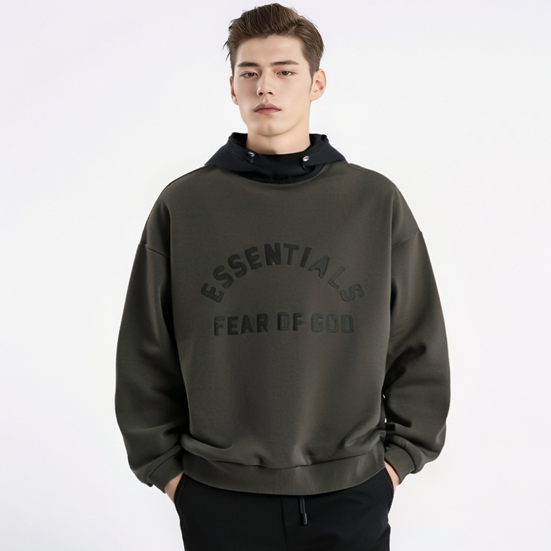 Толстовка с принтом логотипа Fear Of God Essentials, чернильно-черный/угольно-черный — фото 3