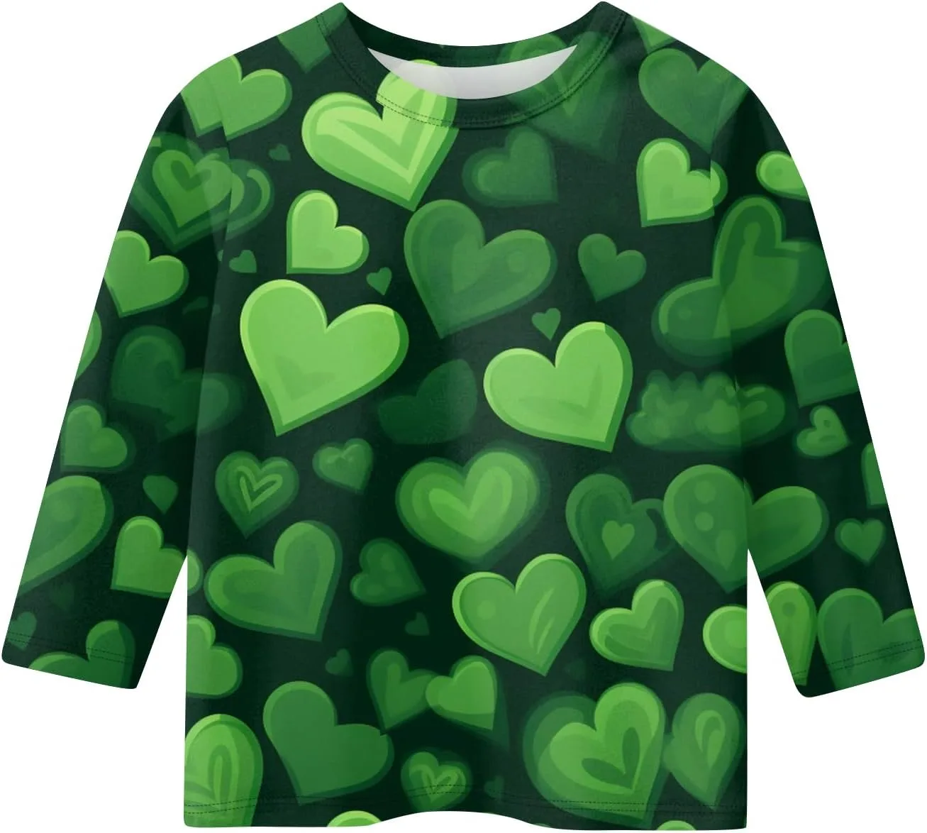 Футболка Girl’s Casual Loose Oversized с круглым вырезом и принтом St Patricks Day — фото 2