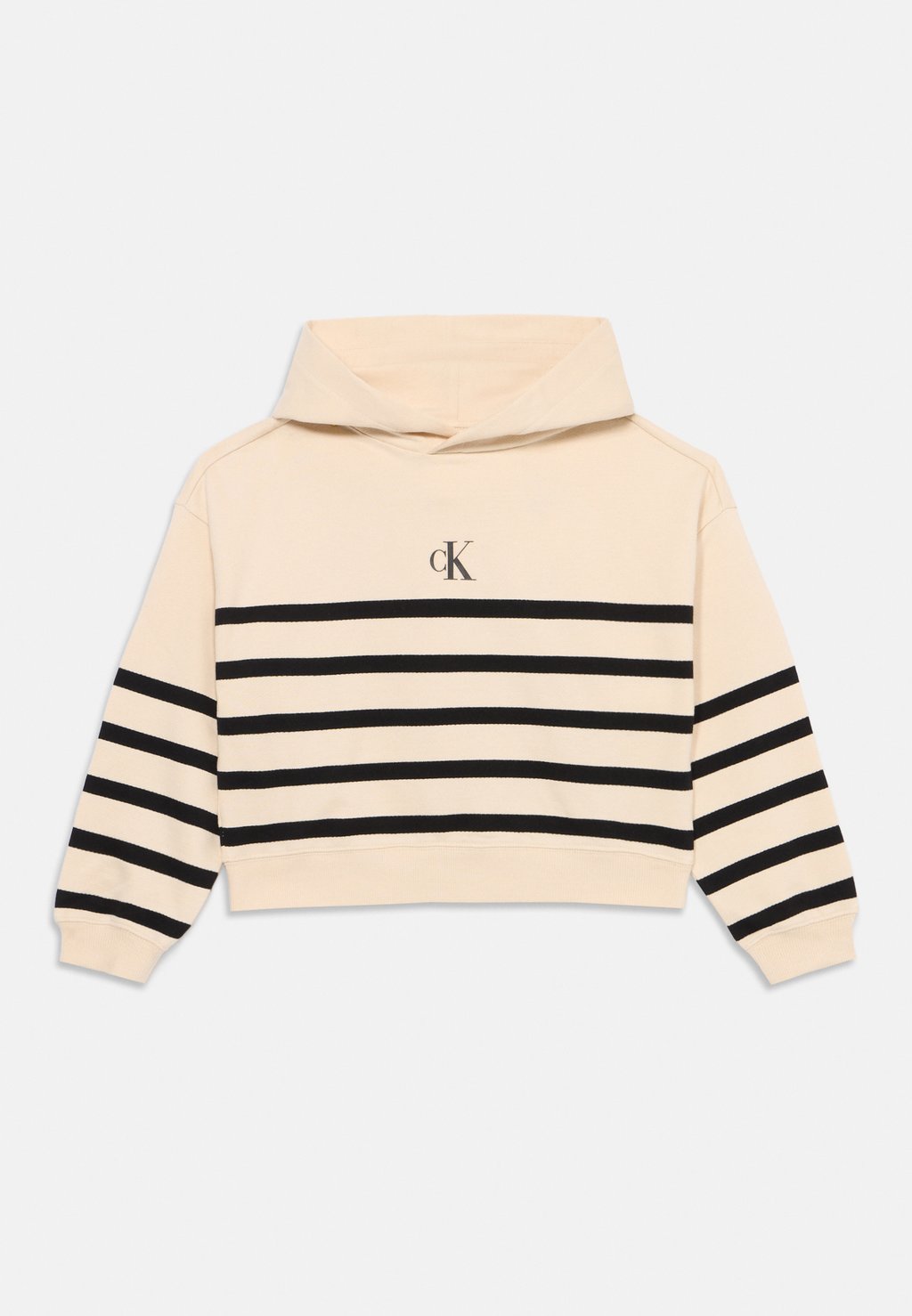 

Толстовка LOGO BOXY FIT STRIPES HOODIE con cappuccio Calvin Klein Jeans, бежевый