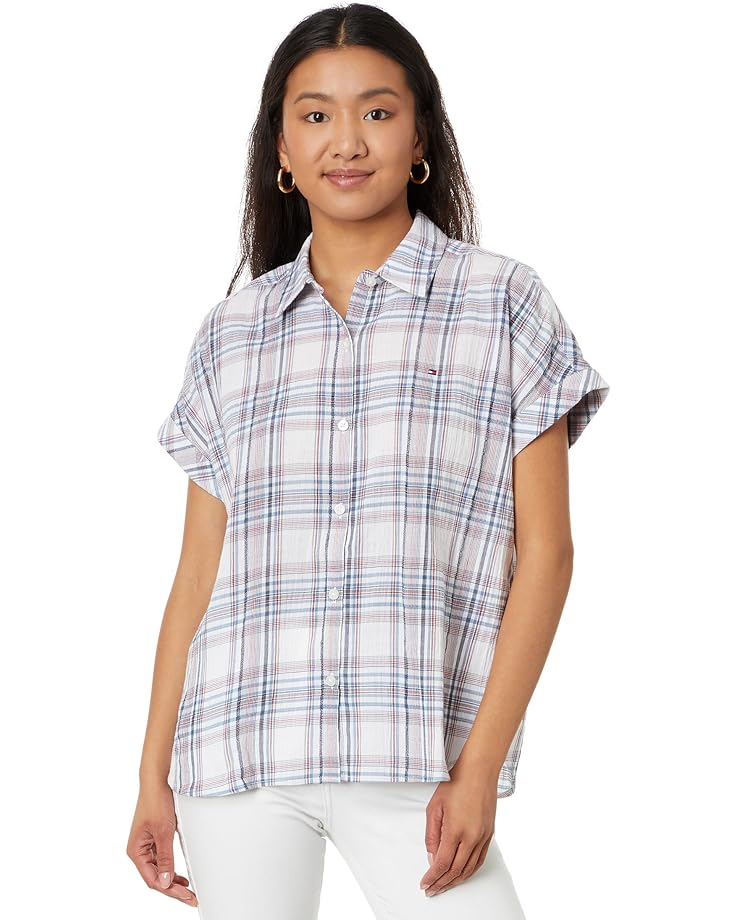 

Рубашка Tommy Hilfiger Short Sleeve Plaid Shirt, синий