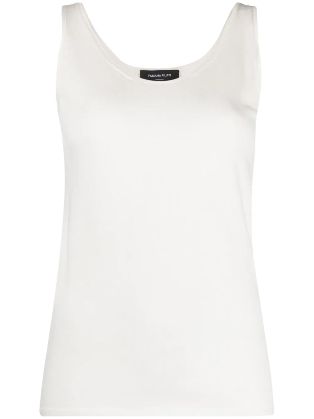 

Топ из смесовой вирджинской шерсти Fabiana Filippi, белый