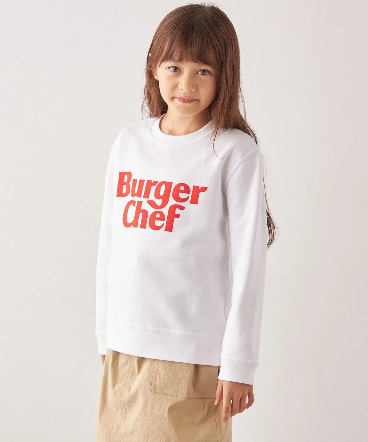 Детская толстовка Burger Chef с логотипом, белая