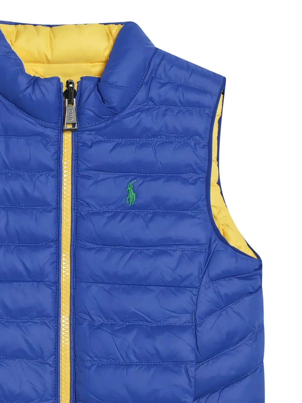 Двусторонний стеганый жилет Polo Ralph Lauren Kids, синий — фото 3