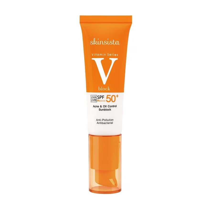

Skinsista V Acne Oil Control Солнцезащитный крем SPF 50+ PA++++ 30 мл, Orange