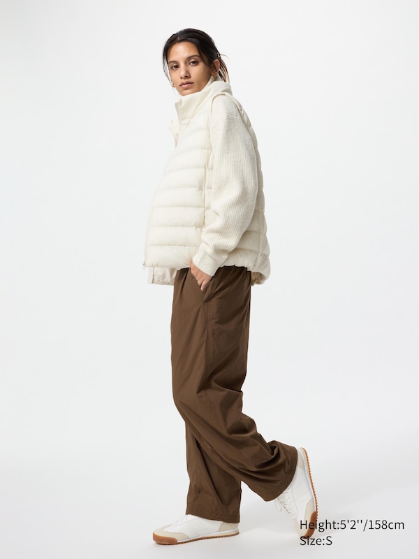 

Теплые брюки с подкладкой (укороченные) Uniqlo, 36 brown