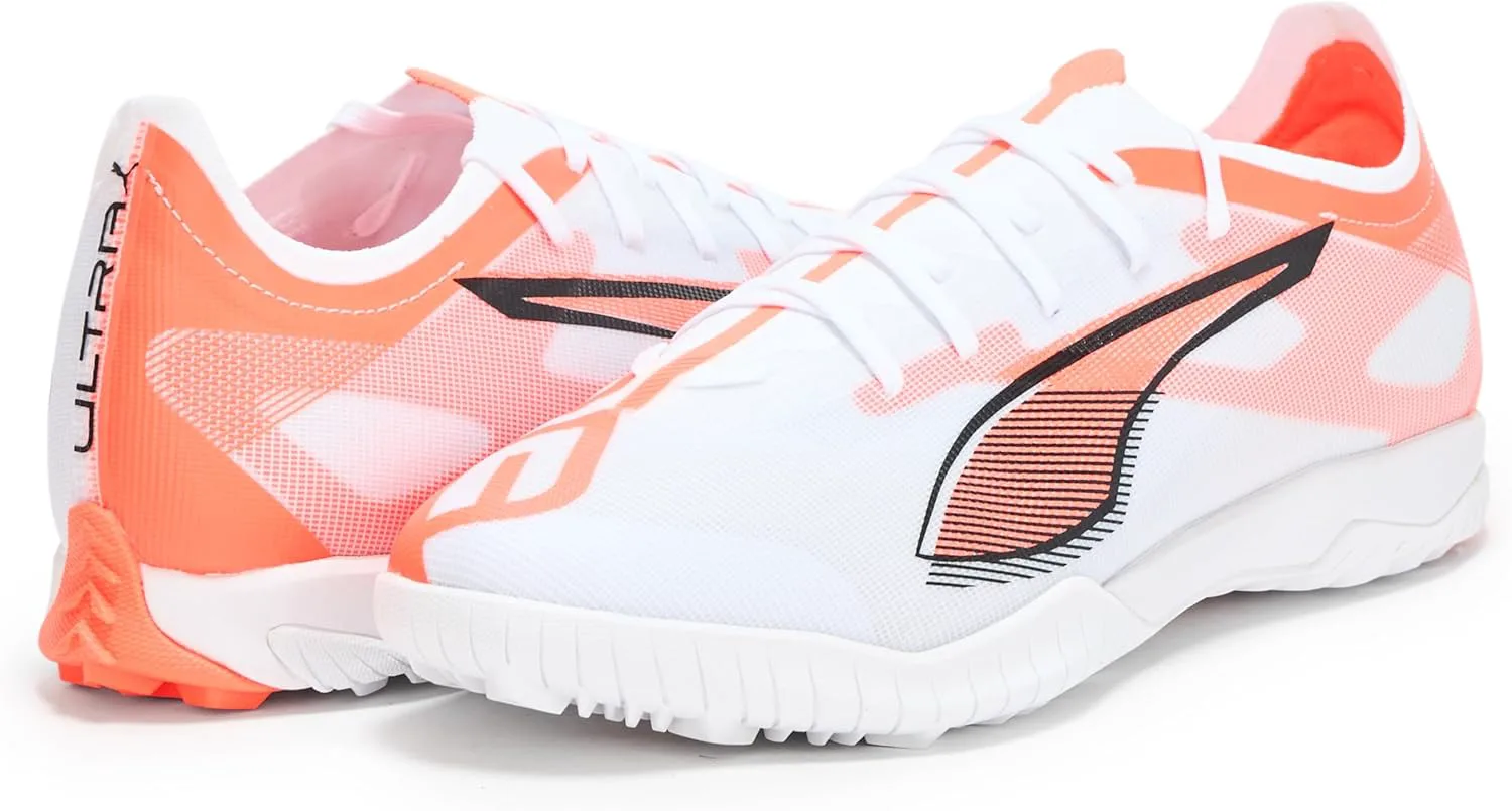 Футбольные бутсы Puma Men's Ultra 5 Match Turf Trainer, белый/черный/красный — фото 3