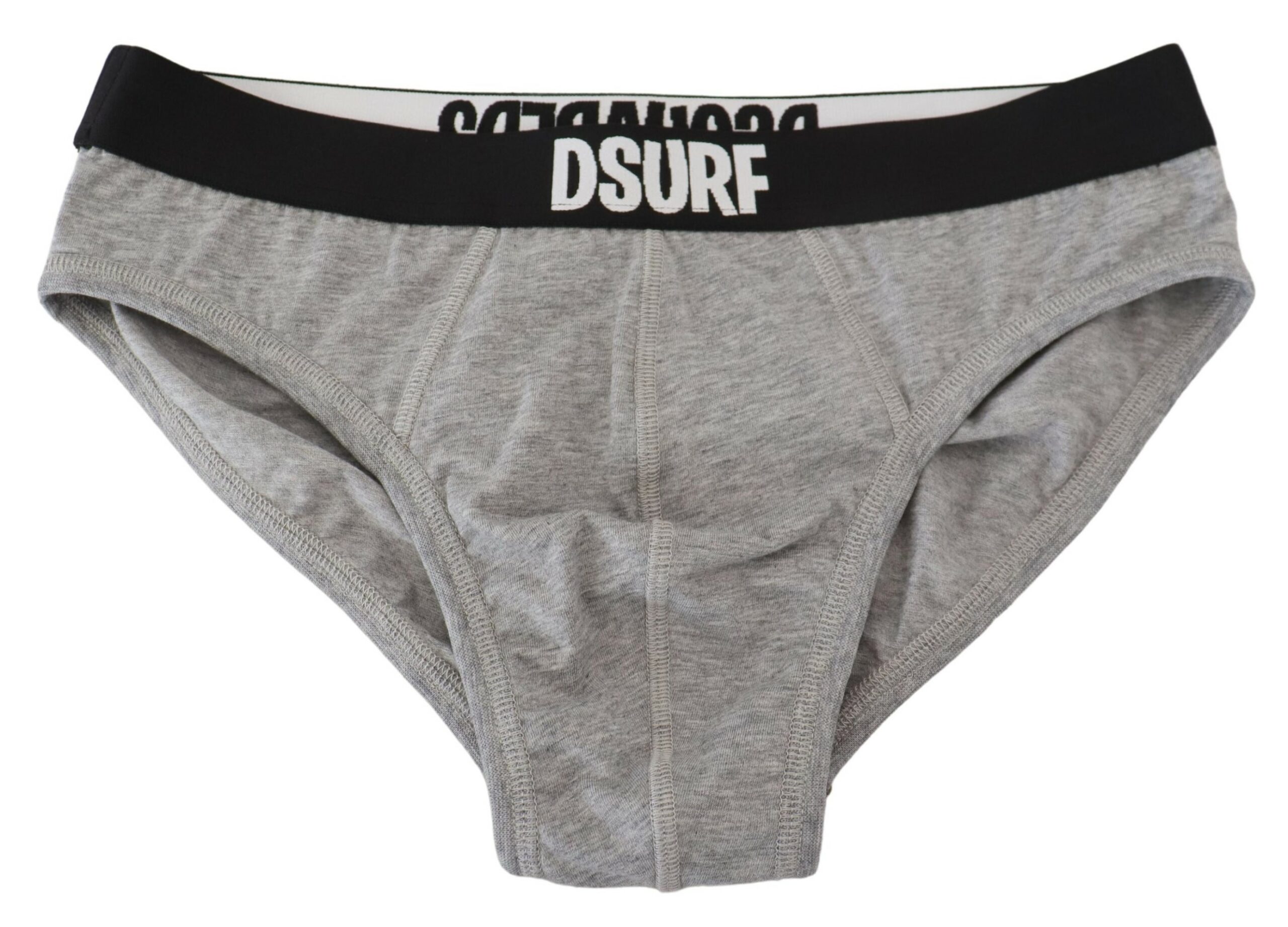 Элегантные серые хлопковые стрейч-трусы Dsquared2