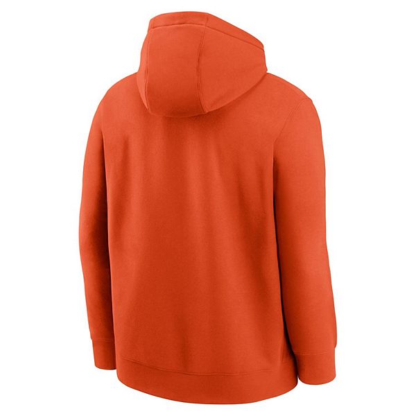 Толстовка с капюшоном мужская orange clemson tigers club fleece arch pullover Nike — фото 4