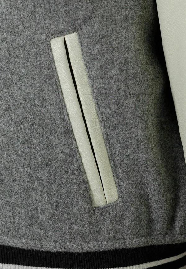 Зимняя куртка в стиле университетского колледжа Minoti, Grey/Cream — фото 2