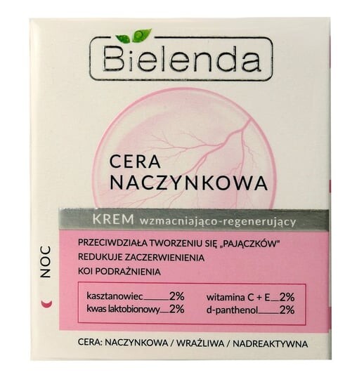

Укрепляющий и регенерирующий ночной крем, 50 мл Bielenda, Cera Naczynkowa