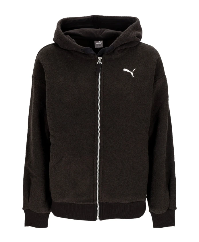 

Зимняя худи из синели на молнии во всю длину Puma, черный