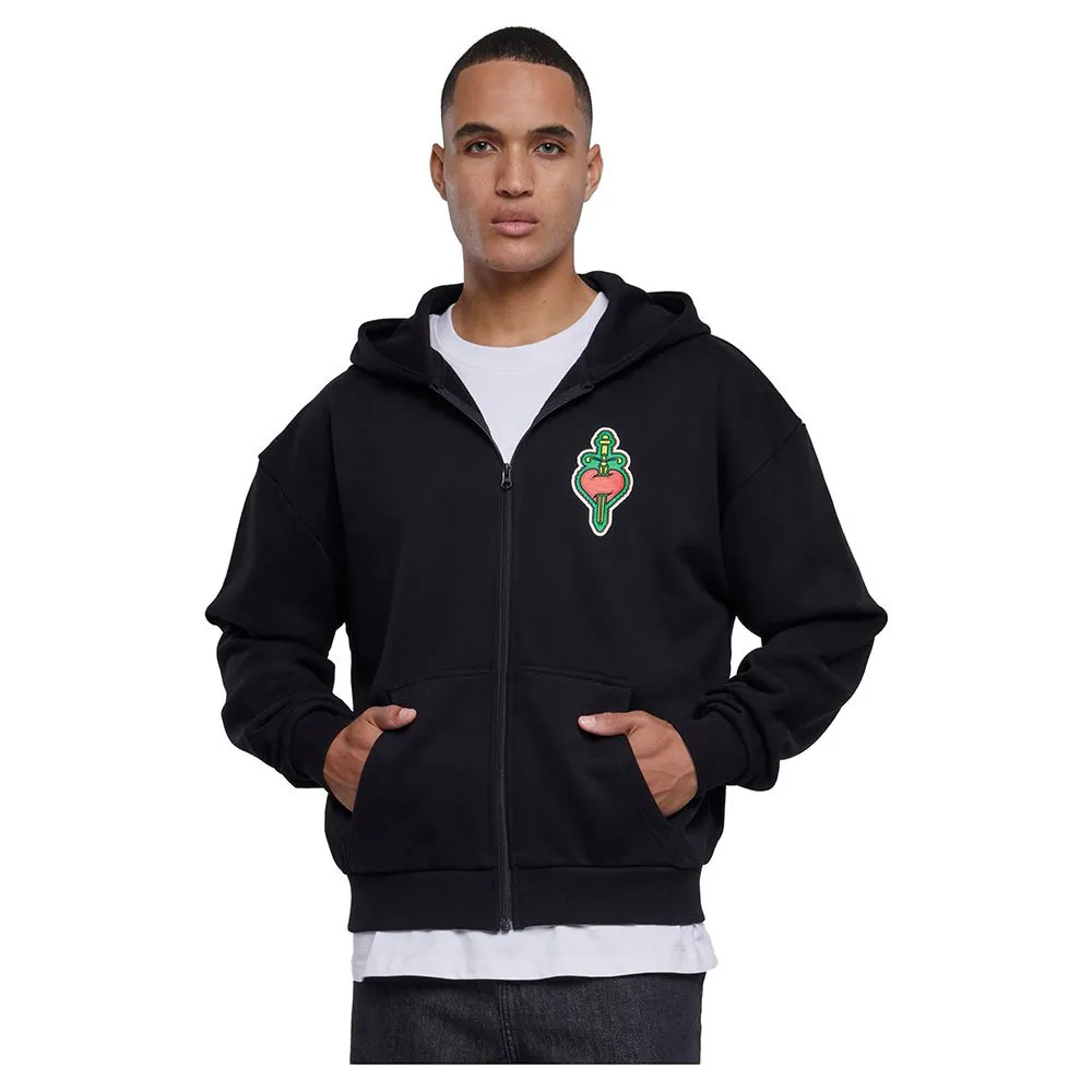 

Толстовка Mister Tee Santa Monica Heavy Oversize full zip, черный