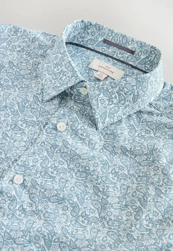 Рубашка с длинными рукавами и принтом "liberty" стандартного кроя Next, White Blue Paisley — фото 2