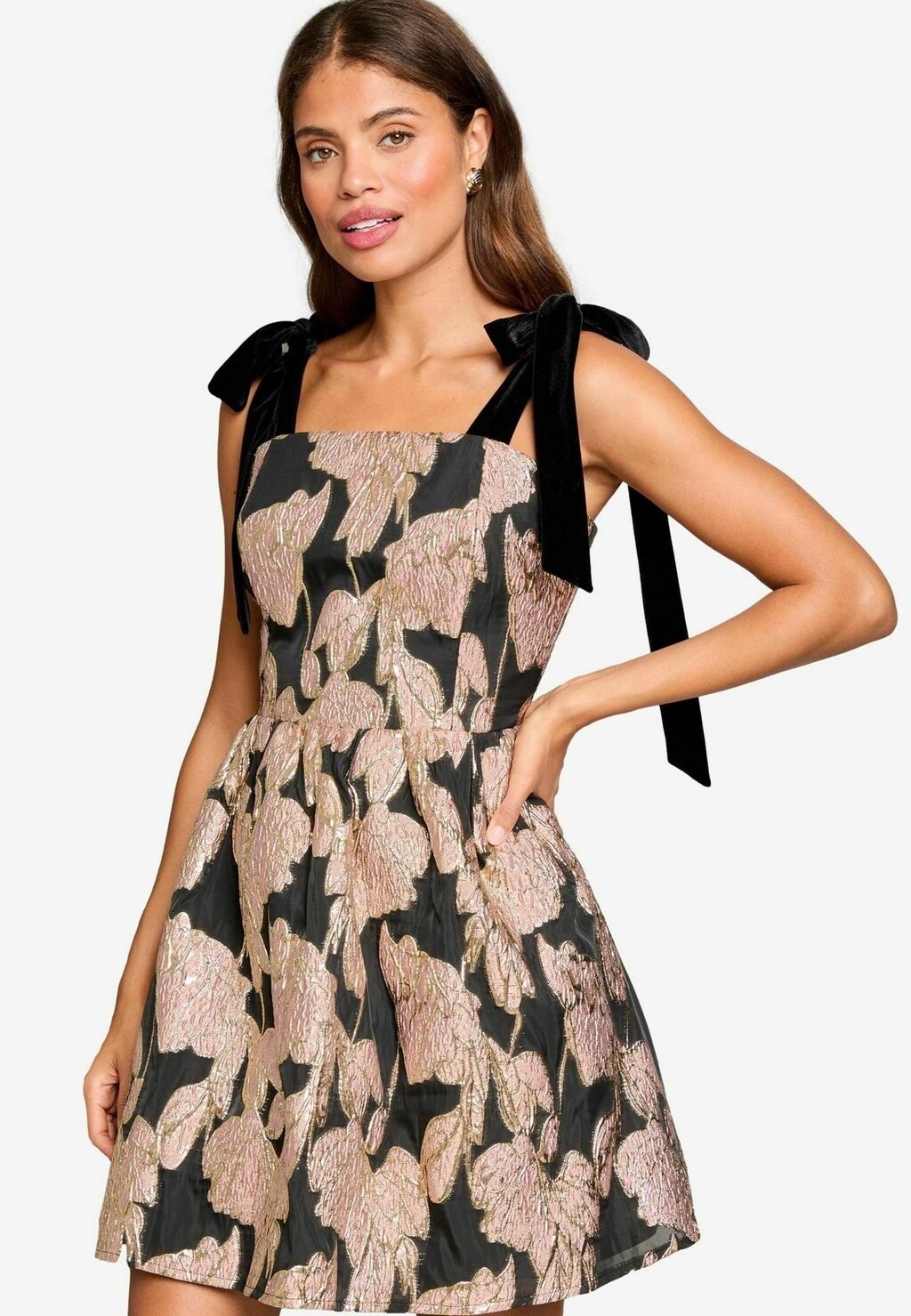 

Коктейльное платье / Вечернее платье REGULAR FIT JAQUARD STRAP Lipsy, черный
