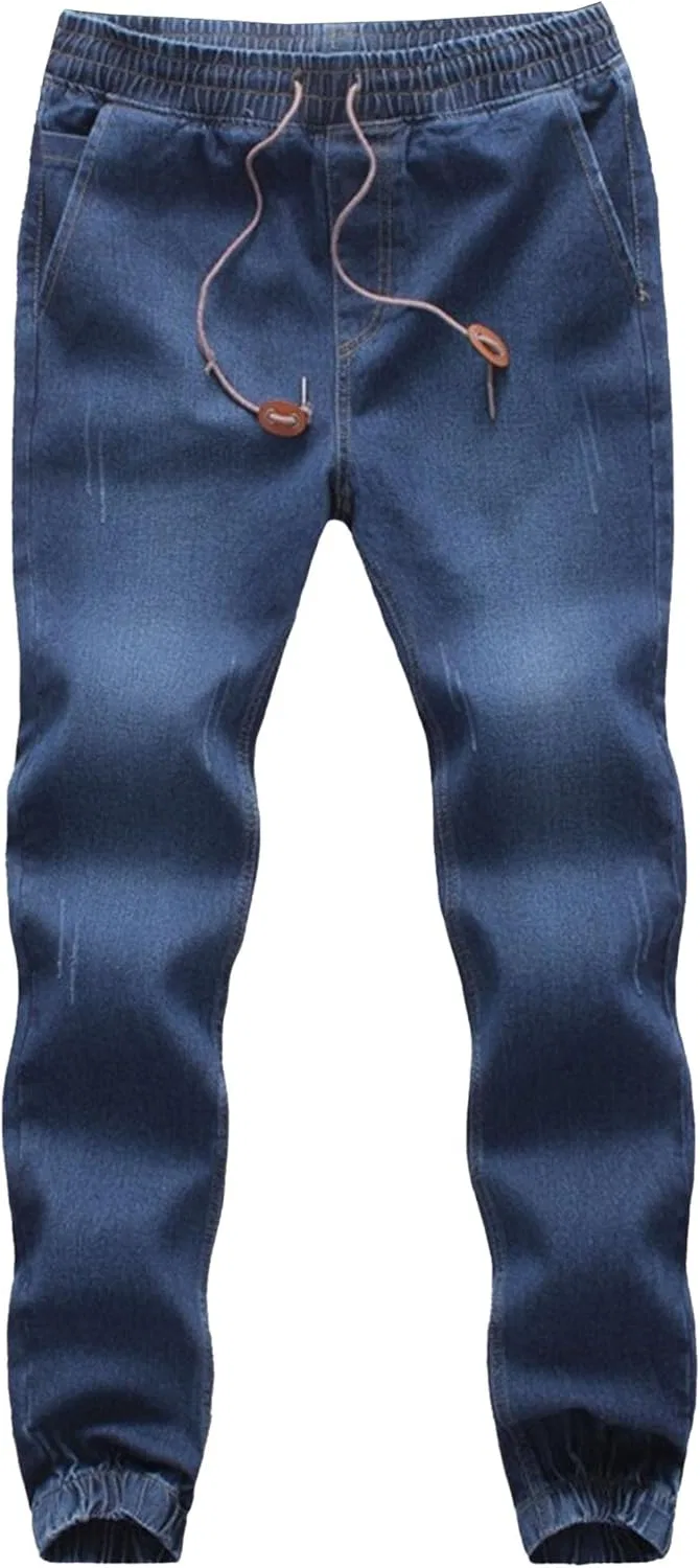 Джинсы джоггеры, Stretch Skinny, Темно-синий