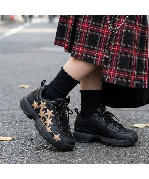 Кроссовки из синтетической кожи Disruptor 2 Meteor FILA черные