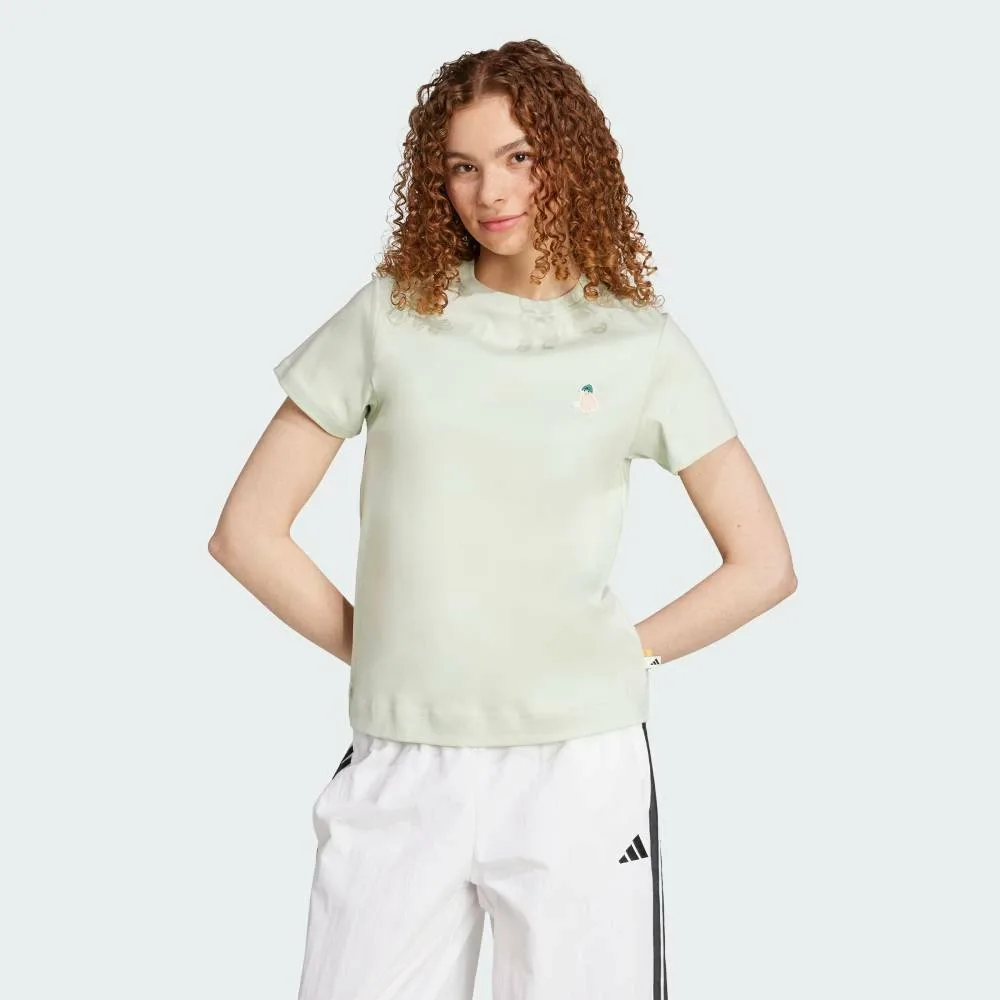 Футболка с коротким рукавом с графическим изображением кошки Adidas, green