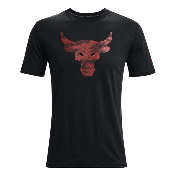 

Футболка project rock brahma bull t-shirt 'black red' Under Armour, черный
