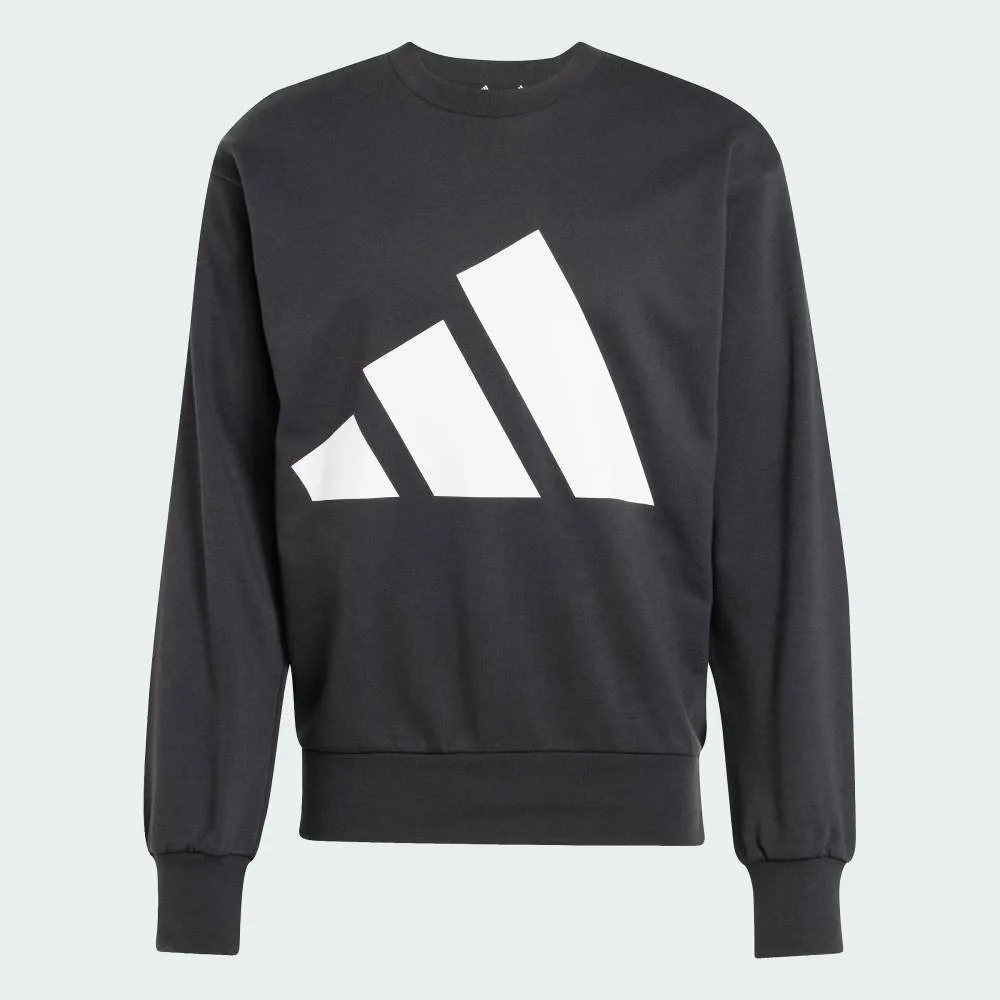 Толстовка Essentials с большим логотипом и французским махровым трикотажем Adidas, black — фото 4