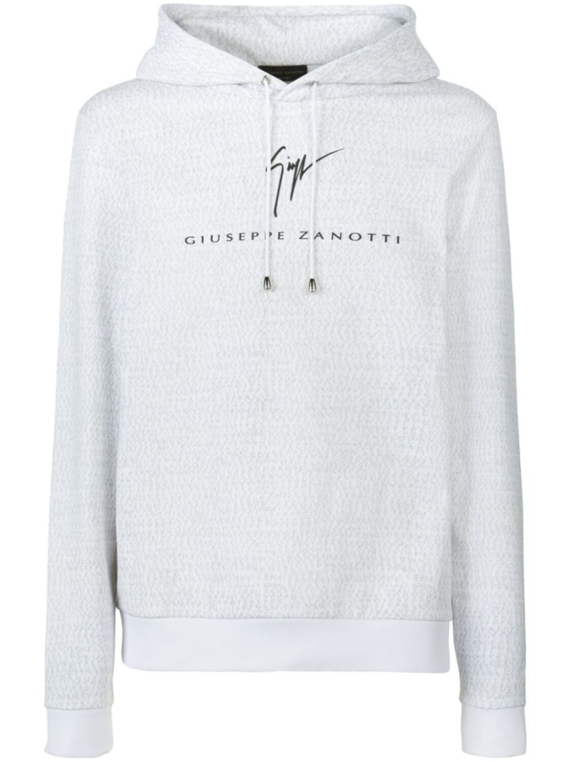 

Giuseppe Zanotti logo-print cotton hoodie, белый