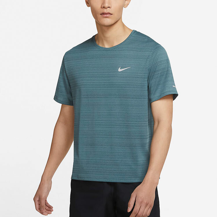 Футболка MILER мужская пыльно-зеленая Nike, зеленый — фото 4