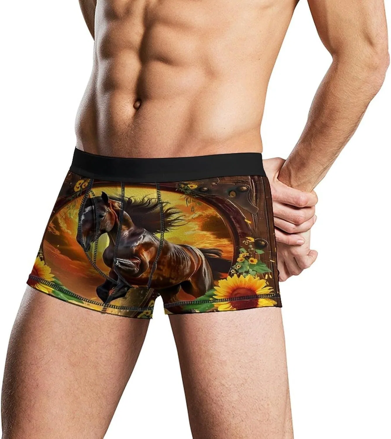 Боксеры 3D Horse Sunflower, Style — фото 2