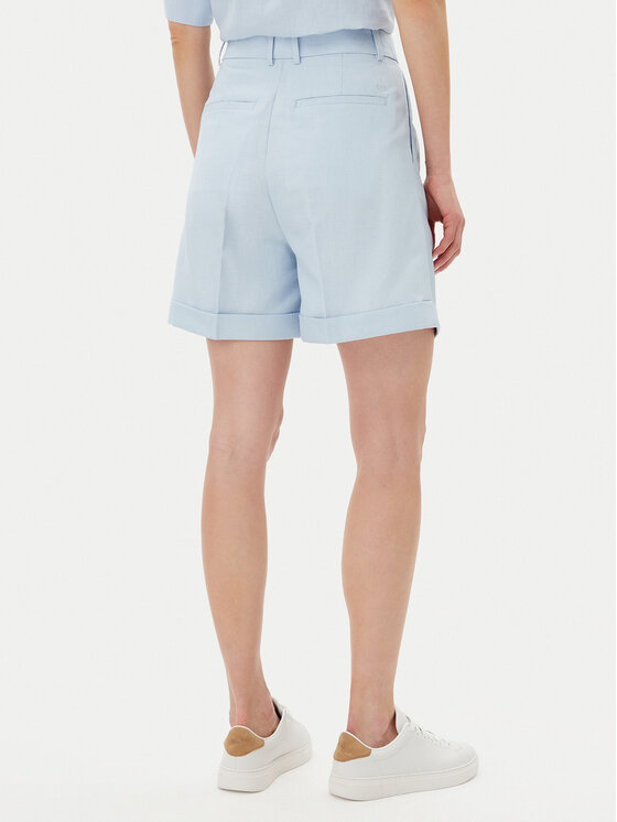 Шорты из ткани обычного кроя WW0WW44767 Tommy Hilfiger, голубой — фото 3